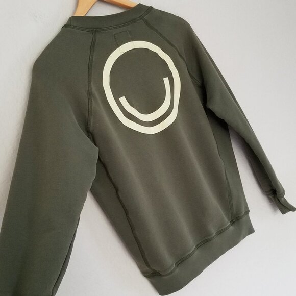 For Days Even Better Sweatshirt Crewneck 100% Organic Cotton Olive Green Size S - Picture 10 of 13